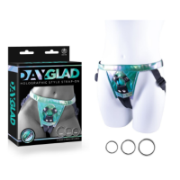 DAY-GLAD HARNESS WITH 3 DIFFERENT SIZE METAL RING